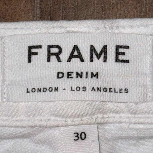 Frame Le Garcon Jeans Mid rise White Boyfriend - Picture 8 of 14